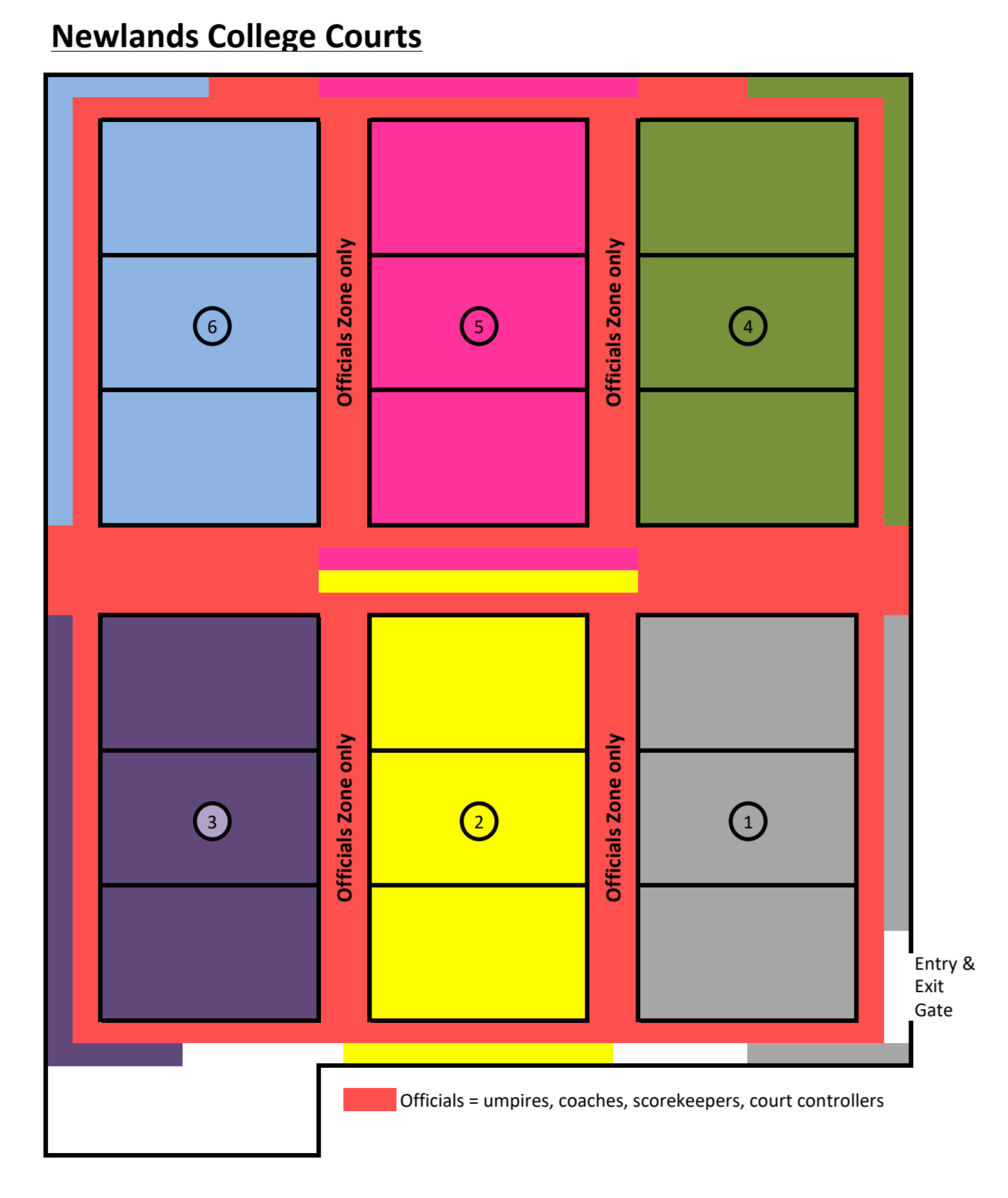 Newlands College Spectator Allocation Map
